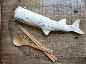Hovering whale eco-friendly chopstick bag