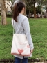 Hand painted style double use canvas bags -sakura