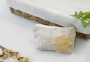 Gingko leaf simple slub yarn - coins pocket