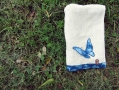 藍染蝴蝶毛巾