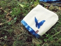 藍染蝴蝶浴巾